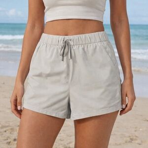 Gray Athletic Shorts | Size S | Lightweight Drawstring Activewear